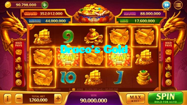 Draco's Gold casino presented on mobile device in Pakistan with slots and live games